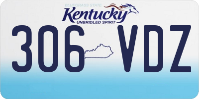 KY license plate 306VDZ