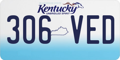 KY license plate 306VED