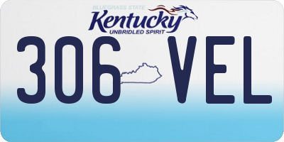 KY license plate 306VEL