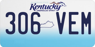 KY license plate 306VEM