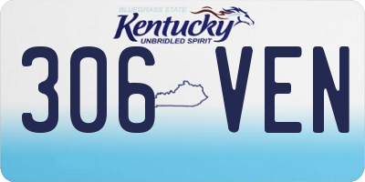 KY license plate 306VEN