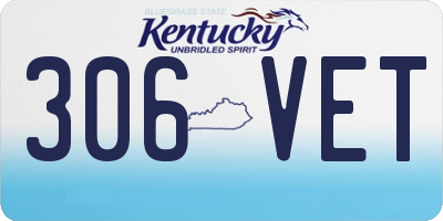 KY license plate 306VET