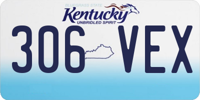 KY license plate 306VEX