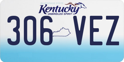KY license plate 306VEZ