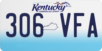 KY license plate 306VFA