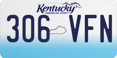 KY license plate 306VFN