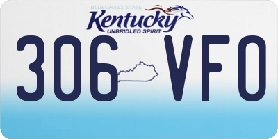 KY license plate 306VFO