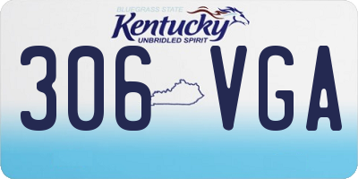 KY license plate 306VGA