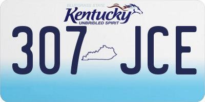 KY license plate 307JCE