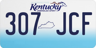 KY license plate 307JCF