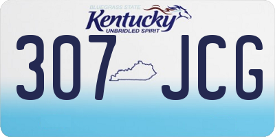 KY license plate 307JCG