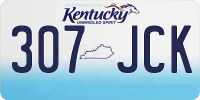 KY license plate 307JCK