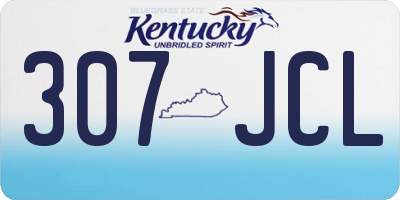 KY license plate 307JCL