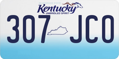KY license plate 307JCO