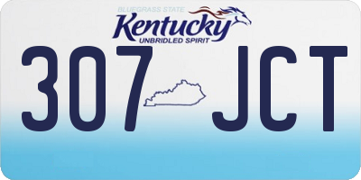 KY license plate 307JCT