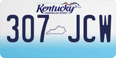 KY license plate 307JCW