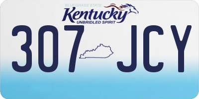 KY license plate 307JCY
