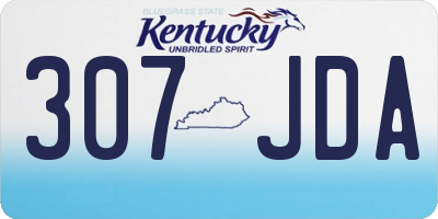 KY license plate 307JDA