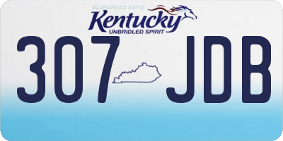 KY license plate 307JDB