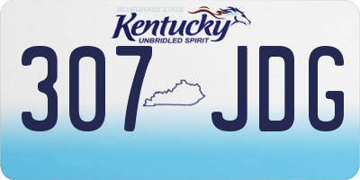 KY license plate 307JDG