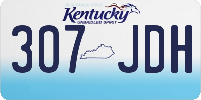 KY license plate 307JDH