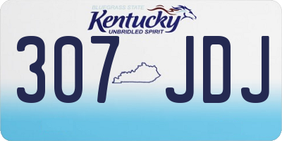 KY license plate 307JDJ