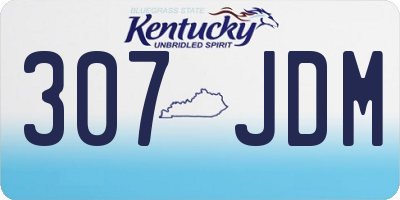 KY license plate 307JDM