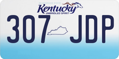 KY license plate 307JDP