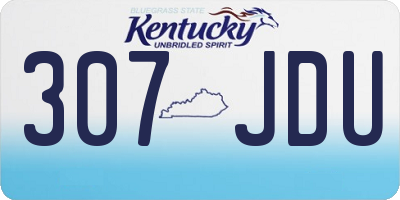 KY license plate 307JDU