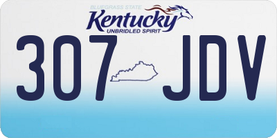 KY license plate 307JDV