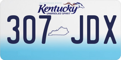 KY license plate 307JDX
