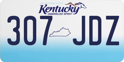 KY license plate 307JDZ