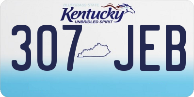 KY license plate 307JEB