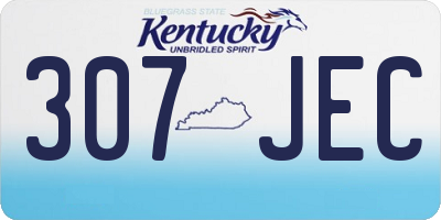 KY license plate 307JEC