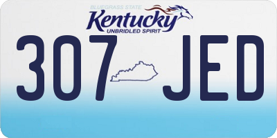 KY license plate 307JED