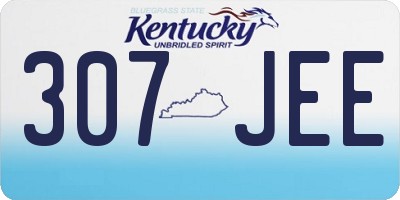 KY license plate 307JEE