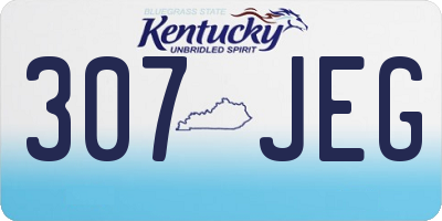 KY license plate 307JEG
