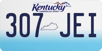 KY license plate 307JEI