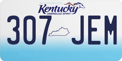 KY license plate 307JEM