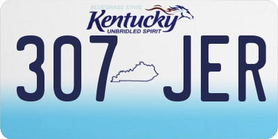 KY license plate 307JER