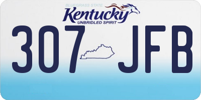 KY license plate 307JFB