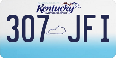 KY license plate 307JFI