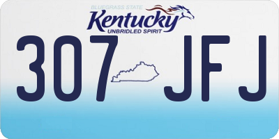 KY license plate 307JFJ