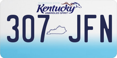 KY license plate 307JFN
