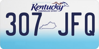 KY license plate 307JFQ