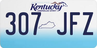 KY license plate 307JFZ
