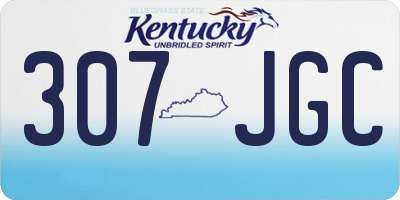 KY license plate 307JGC