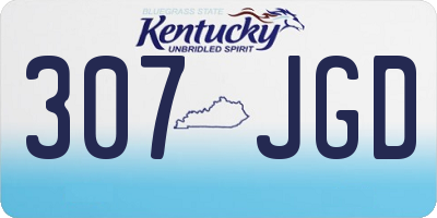 KY license plate 307JGD