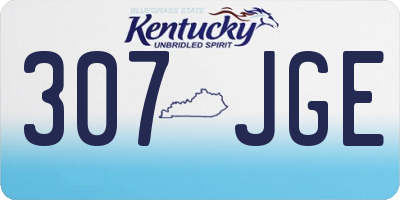KY license plate 307JGE