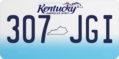 KY license plate 307JGI